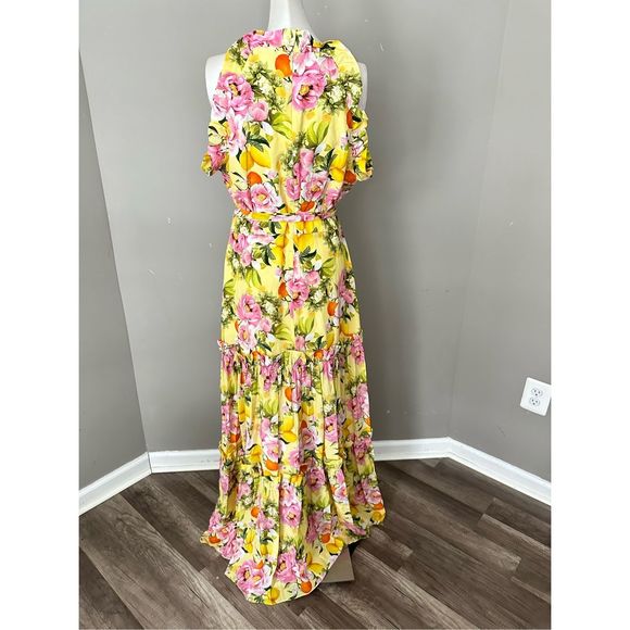 Borgo de Nor Tatiana Teired Silk Halter Gown US 12 $1272 - Picture 10 of 12